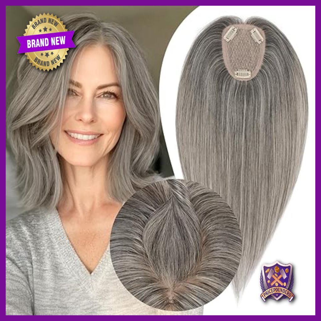 Real Human Hair Topper For Thin Hair, 3.5x4.7 Inch Scalp Base, 10 Inch Length